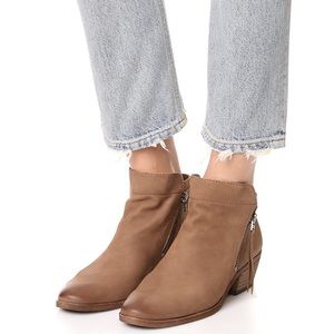 Sam Edelman Deep Saddle Leather Packer Ankle Boots SZ 7